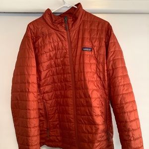 Patagonia Nano Puff jacket in orange mens large